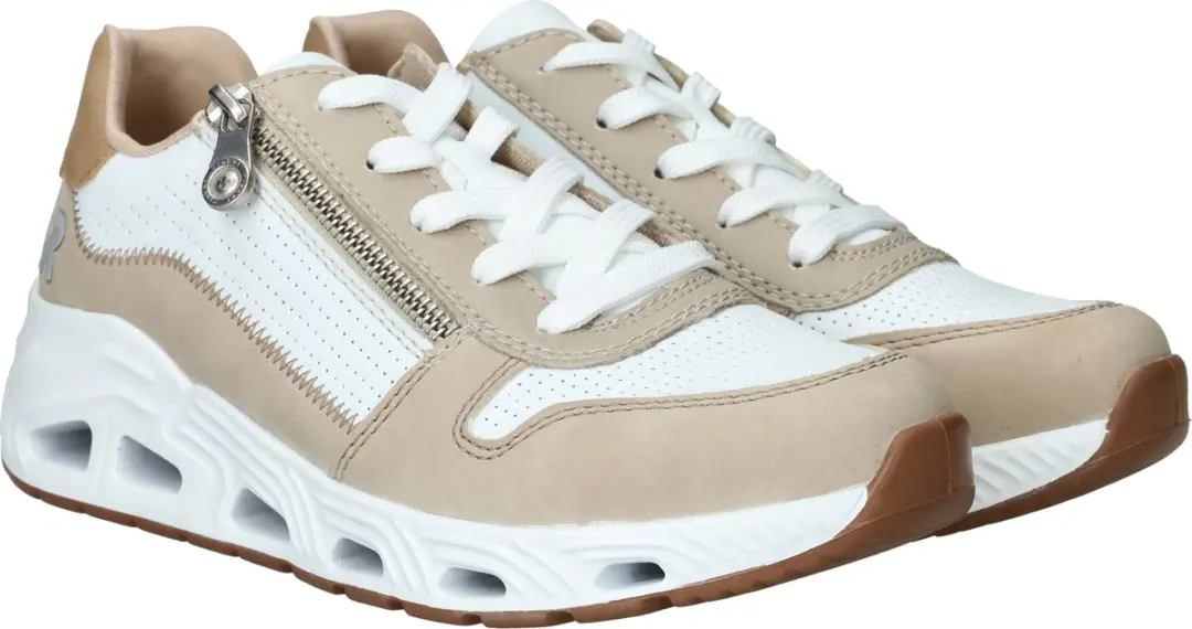 Rieker N5204 Dames Sport Sneakers - Beige - afbeelding 4 van 6