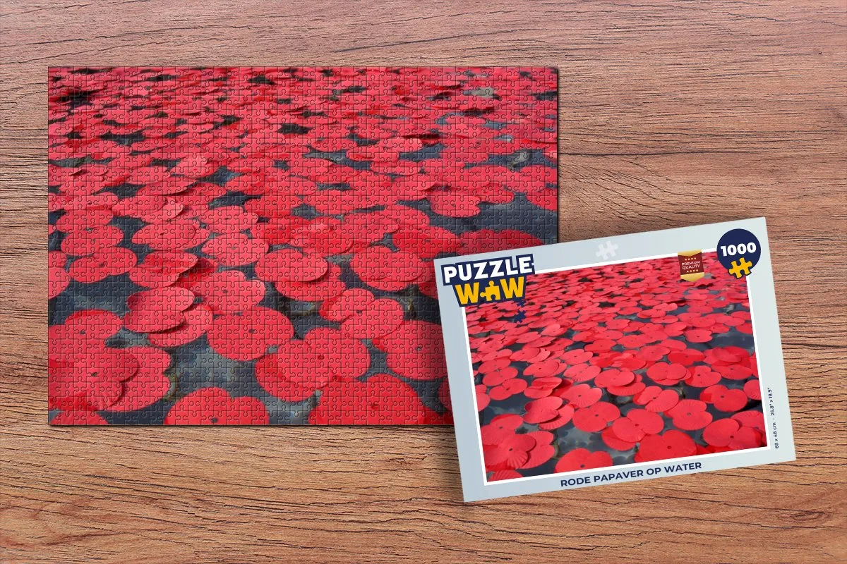 PuzzleWow Legpuzzel Rode Papaver 1000 Stuks - Multicolor