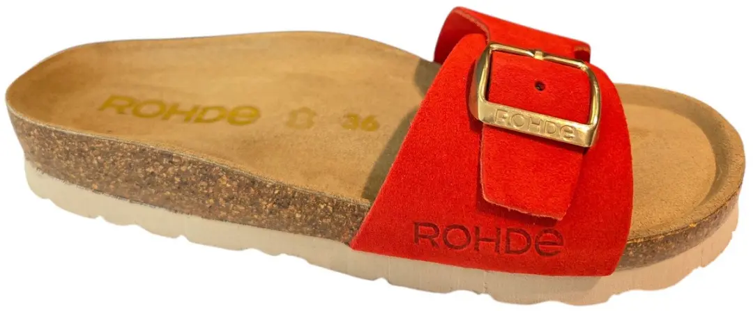 Rohde 5589 40 Slippers Rood Nubuck Dames