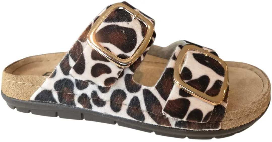 Rohde 5897 72 Slippers Bruin Koeienprint Suede Dames