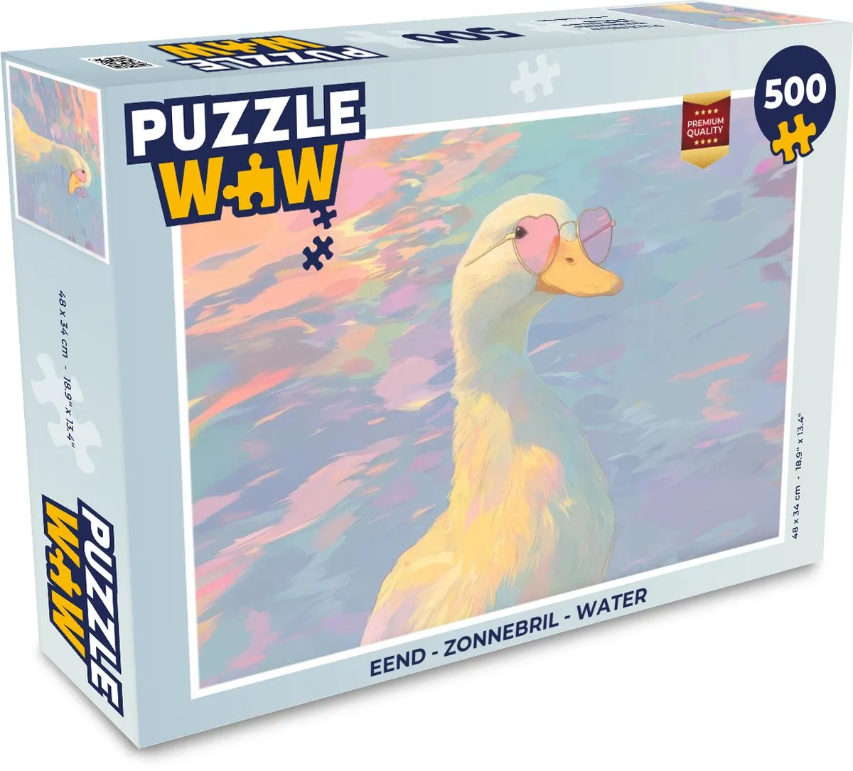 PuzzleWow Eend Zonnebril Legpuzzel 500 Stuks - MPN 8721406839897