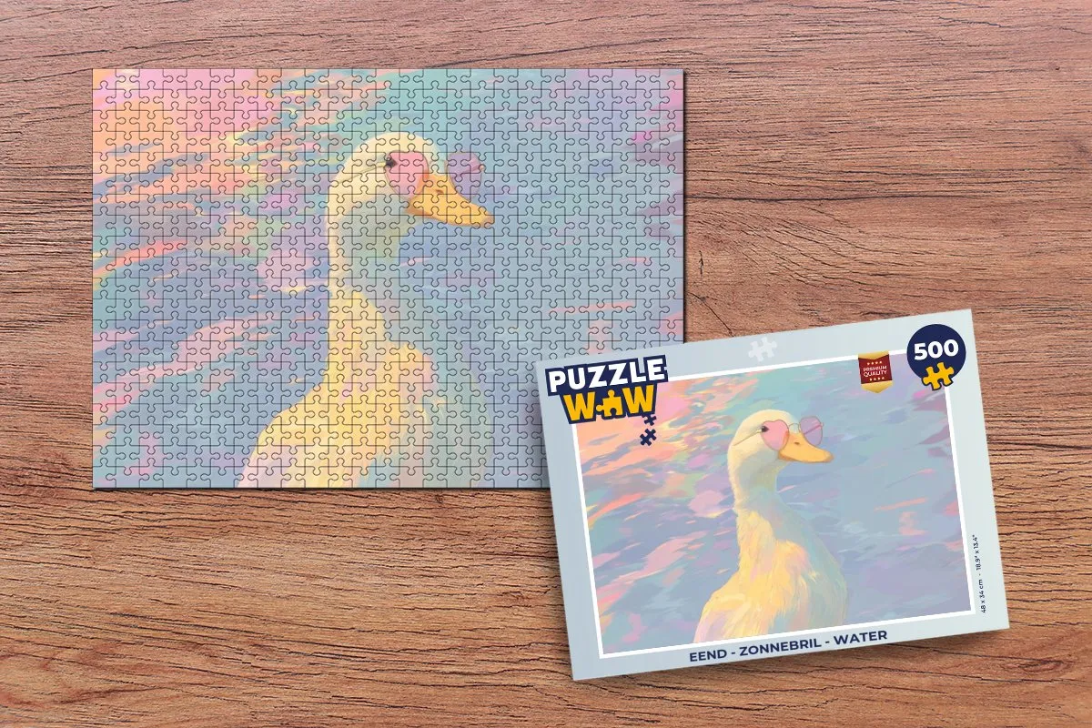 PuzzleWow Eend Zonnebril Legpuzzel 500 Stuks - MPN 8721406839897