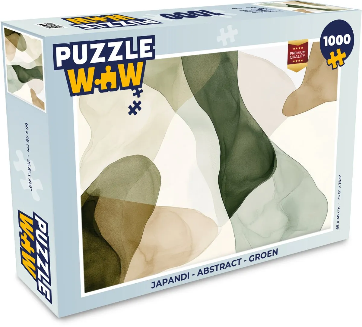 PuzzleWow Japandi Legpuzzel 1000 Stuks - Groen