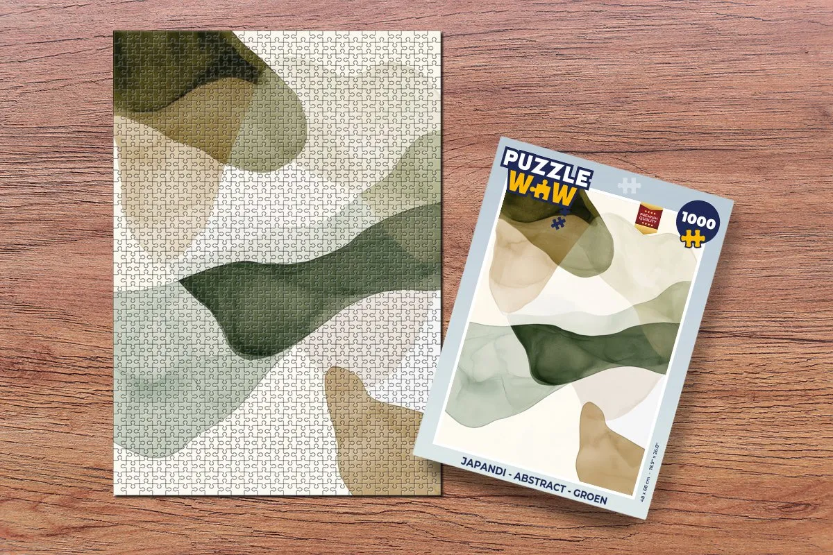 PuzzleWow Japandi Legpuzzel 1000 Stuks - Groen