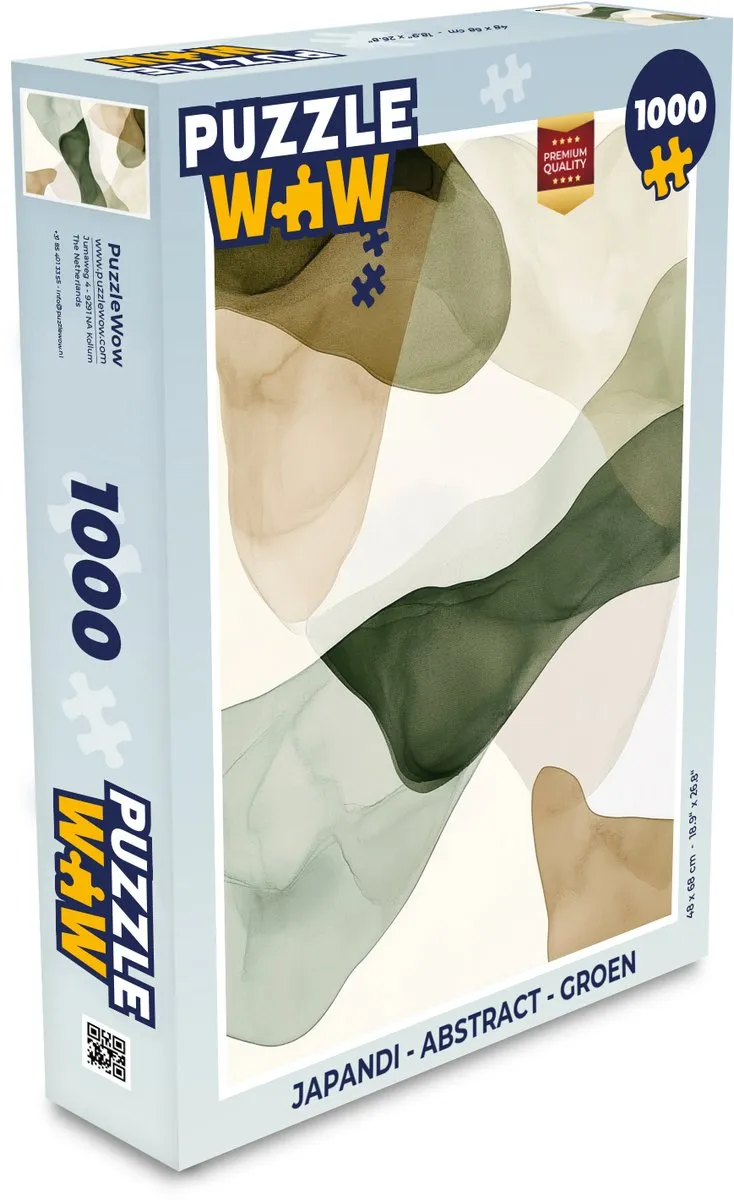 PuzzleWow Japandi Legpuzzel 1000 Stuks - Groen