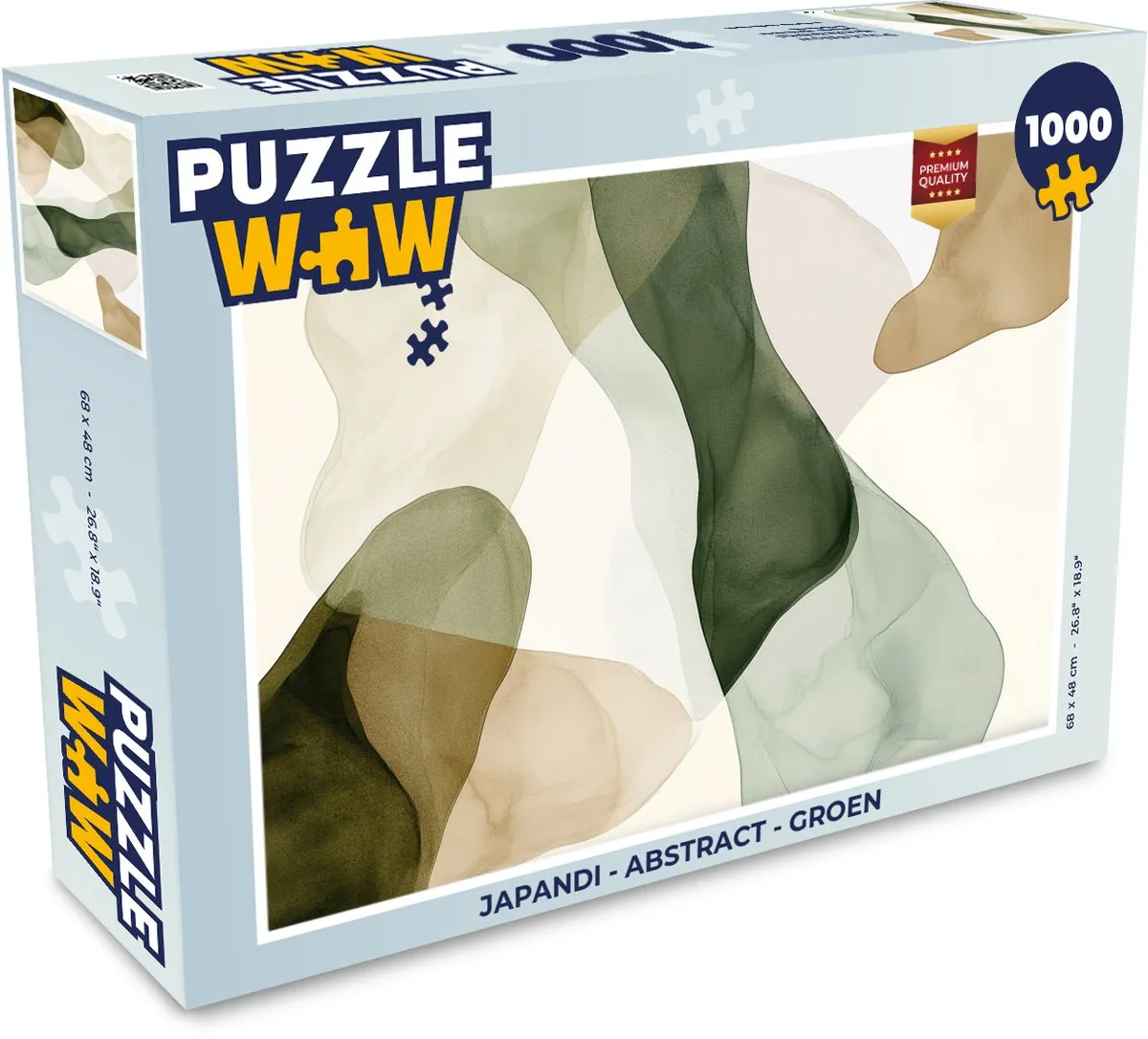 PuzzleWow Japandi Legpuzzel 1000 Stuks - Groen