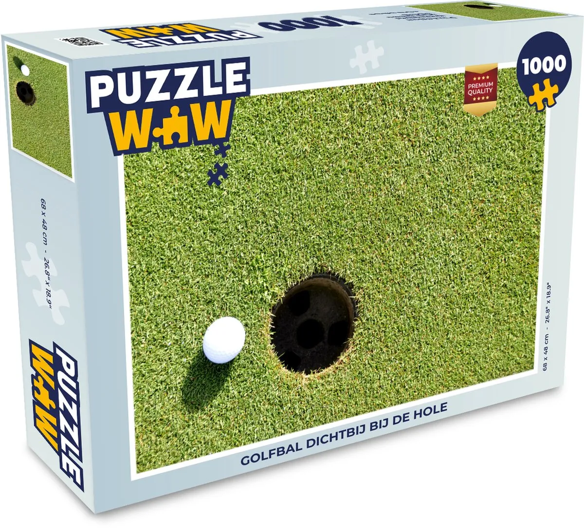PuzzleWow Golfbal dichtbij bij de hole Legpuzzel 1000 Stuks - Multicolor