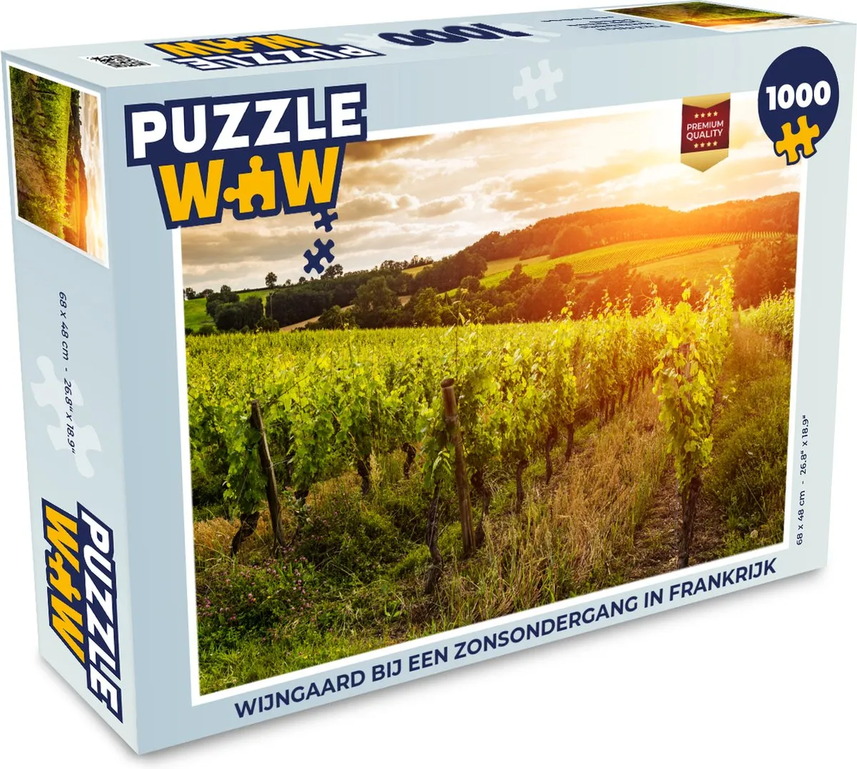 PuzzleWow Wijngaard bij Zonsondergang Legpuzzel 1000 Stuks