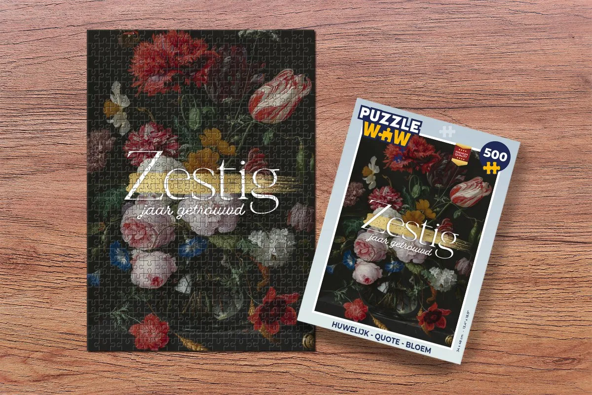 PuzzleWow Jubileum Legpuzzel 500 Stuks - Multicolor