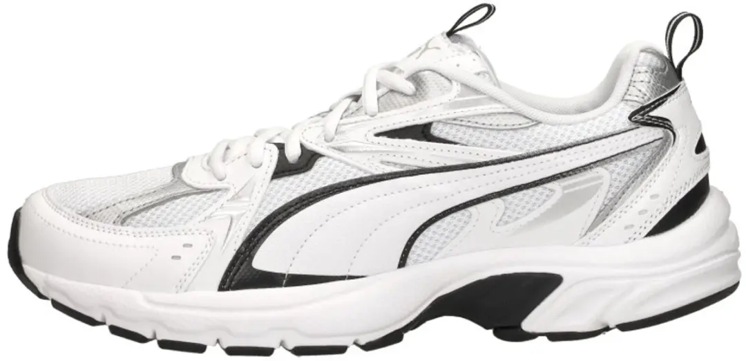 PUMA Milenio Tech Unisex Sneakers - Puma White-Puma Black-Puma Silver - afbeelding 2 van 6