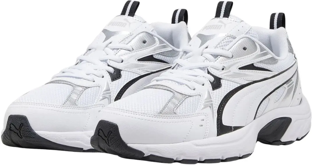 PUMA Milenio Tech Unisex Sneakers - Puma White-Puma Black-Puma Silver - afbeelding 3 van 6