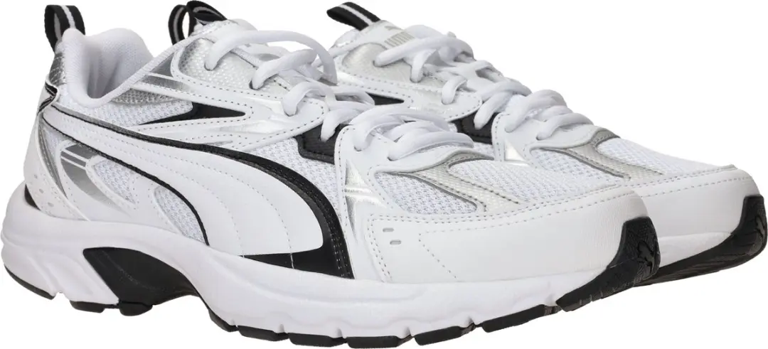 PUMA Milenio Tech Unisex Sneakers - Puma White-Puma Black-Puma Silver - afbeelding 4 van 6