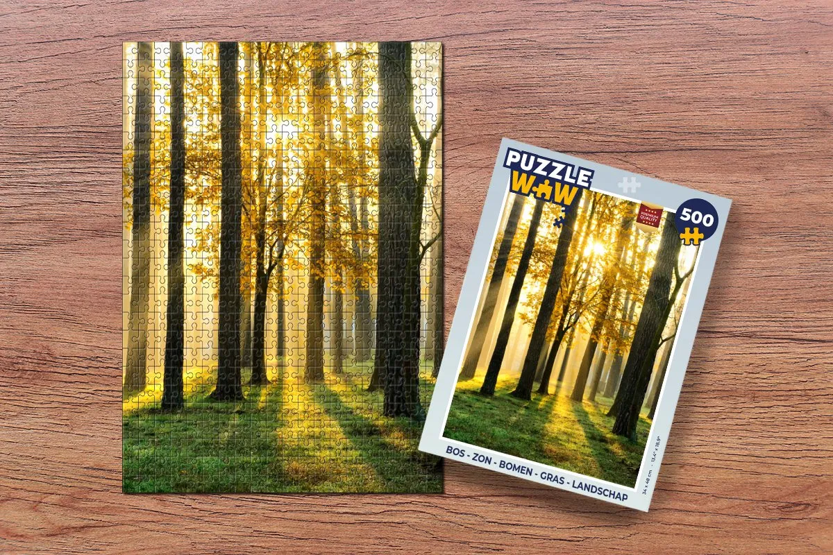 PuzzleWow Bos Landschap Legpuzzel 500 Stuks - Multicolor