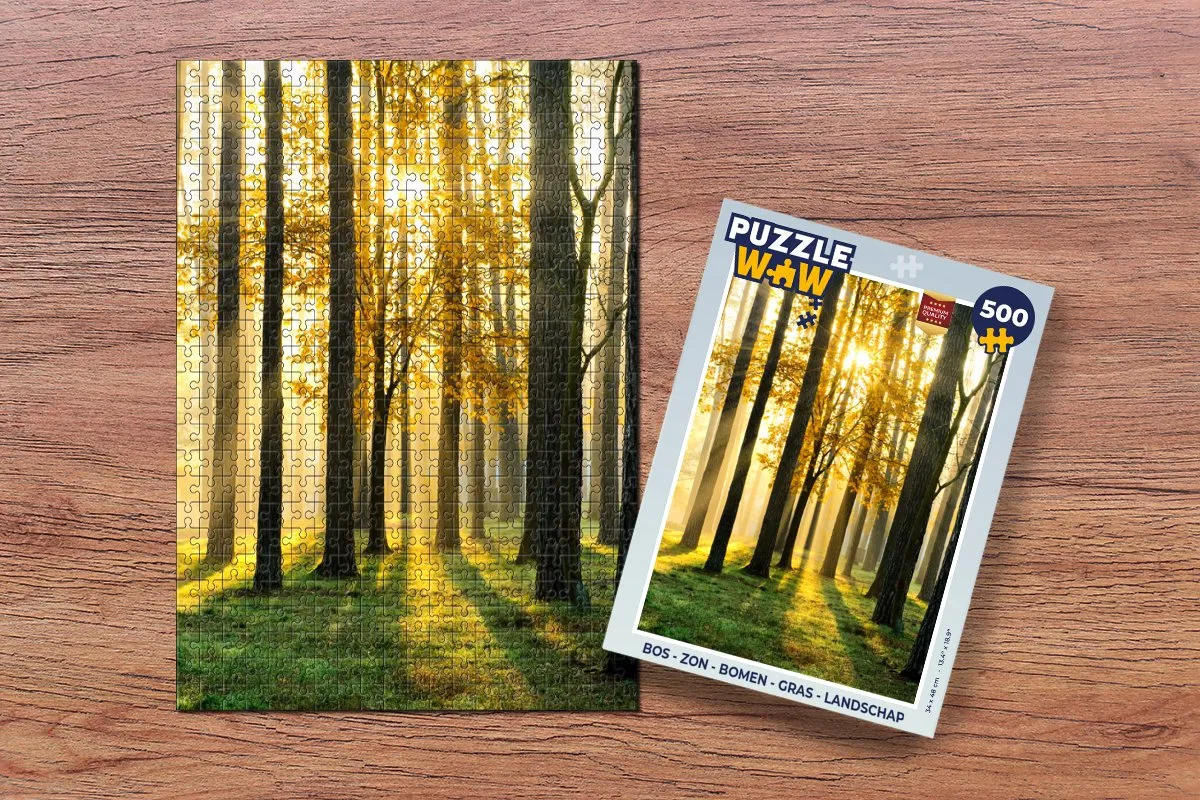 PuzzleWow Bos Landschap Legpuzzel 500 Stuks - Multicolor