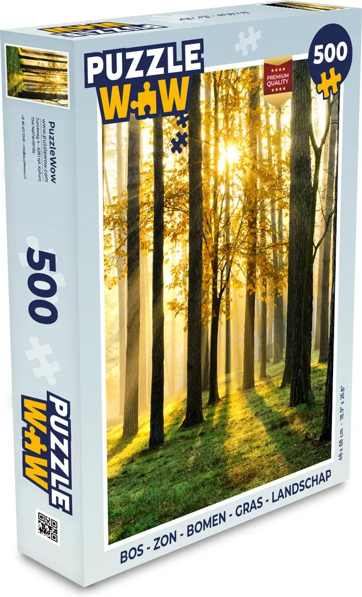 PuzzleWow Bos Landschap Legpuzzel 500 Stuks - Multicolor
