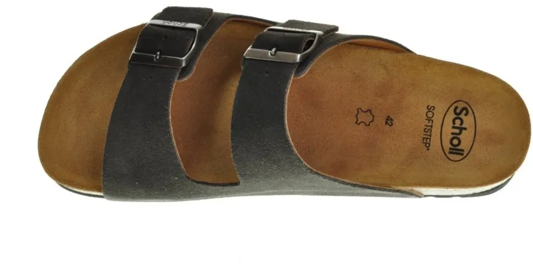Scholl Sandalen Julien 2 Riemen Suede Heren - Grijs - afbeelding 3 van 6