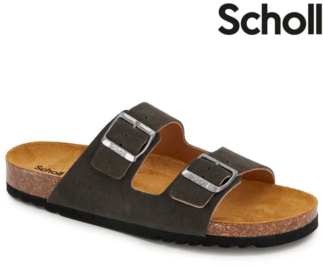 Scholl Sandalen Julien 2 Riemen Suede Heren - Grijs - afbeelding 5 van 6