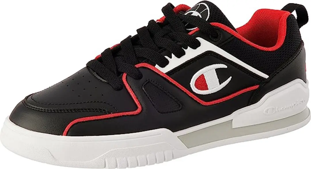 Champion 3 Point Low herensneaker S21882-CHA-KK002 zwart/rood