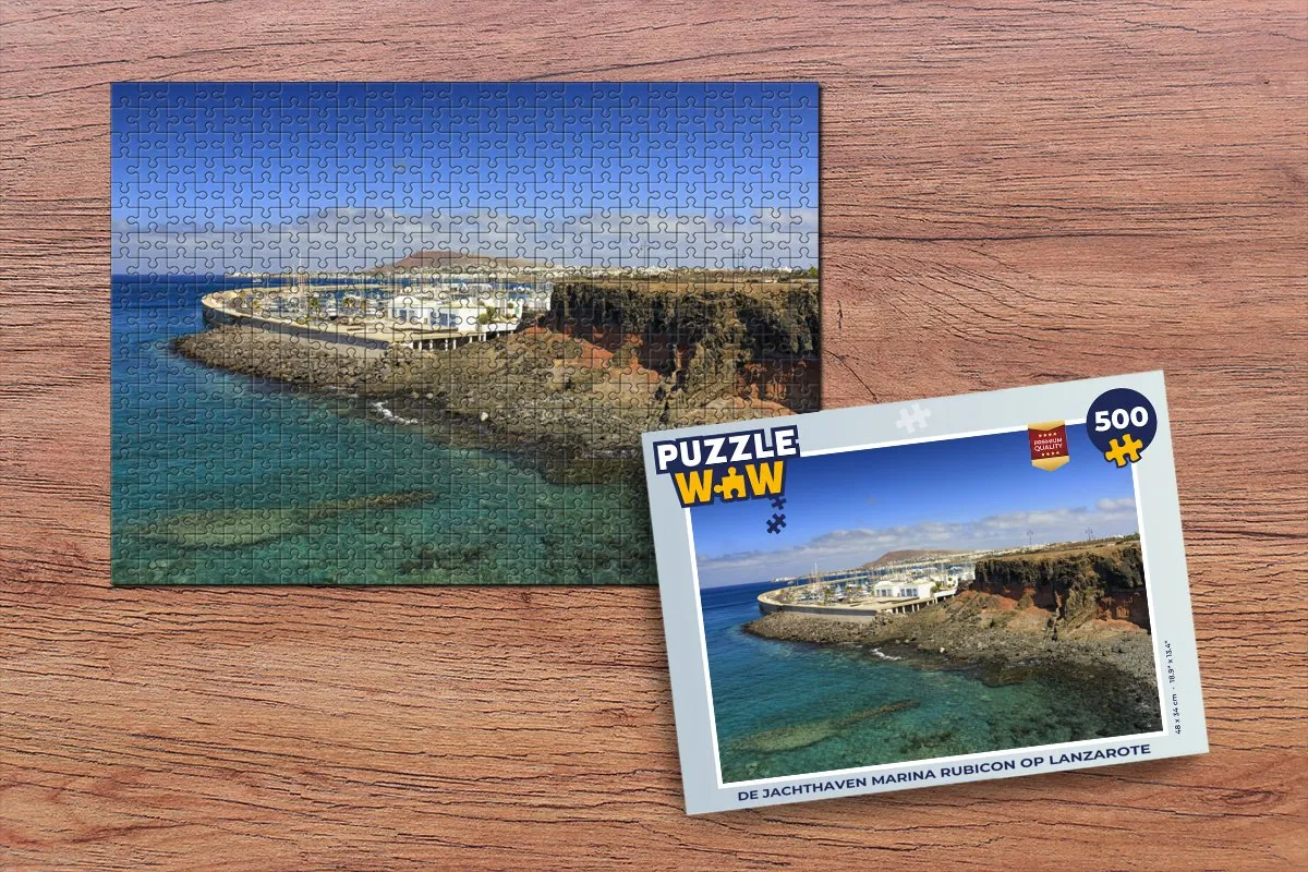 PuzzleWow Marina Rubicon Lanzarote Legpuzzel 500 Stuks - Multicolor