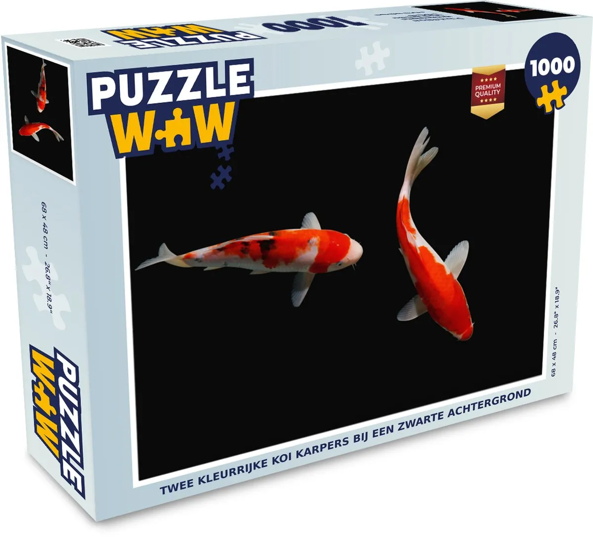 PuzzleWow Legpuzzel 1000 Stuks - Twee Koi Karpers Multicolor