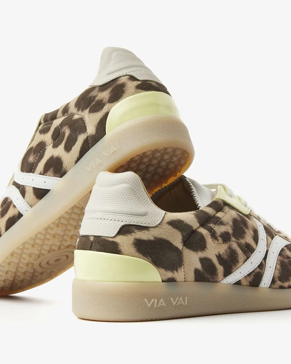 VIA VAI Nilla Khloe Sneakers Dames - Leer - Bruin