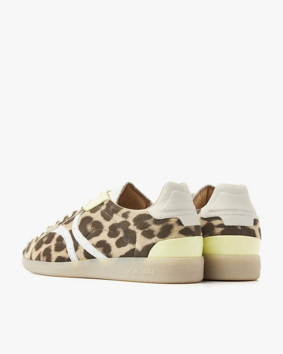 VIA VAI Nilla Khloe Sneakers Dames - Leer - Bruin