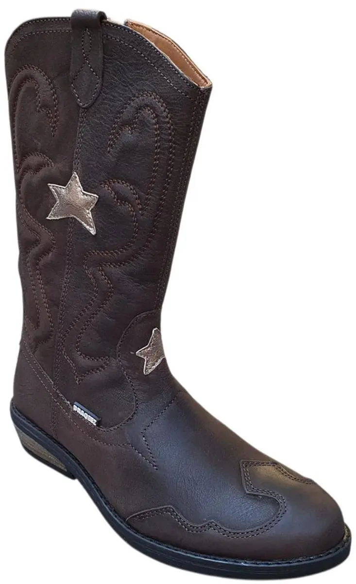 Braqeez Meisjes Cowboyboots Suède - Bruin - afbeelding 2 van 6