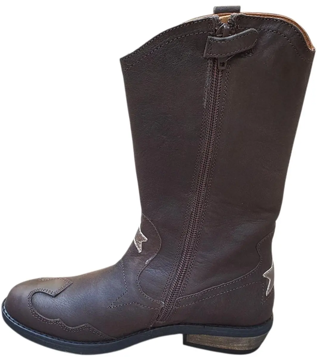 Braqeez Meisjes Cowboyboots Suède - Bruin - afbeelding 6 van 6