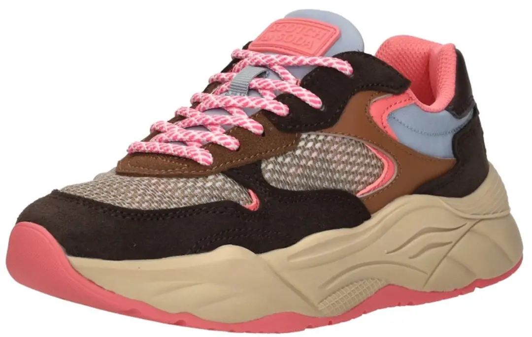 Scotch & Soda Celeste Sneakers Laag - Donkerbruin - Maat 38 - afbeelding 4 van 6