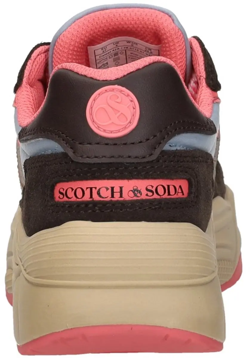 Scotch & Soda Celeste Sneakers Laag - Donkerbruin - Maat 38 - afbeelding 6 van 6