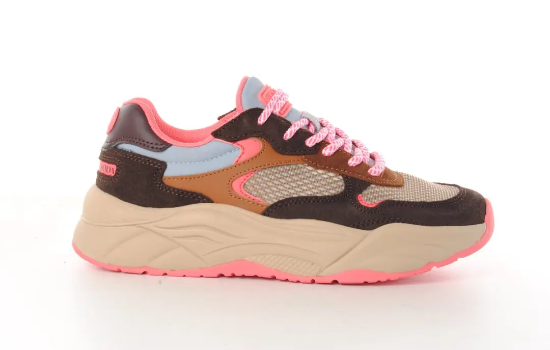 Scotch & Soda Celeste Sneakers Laag - Donkerbruin - Maat 38 - afbeelding 3 van 6