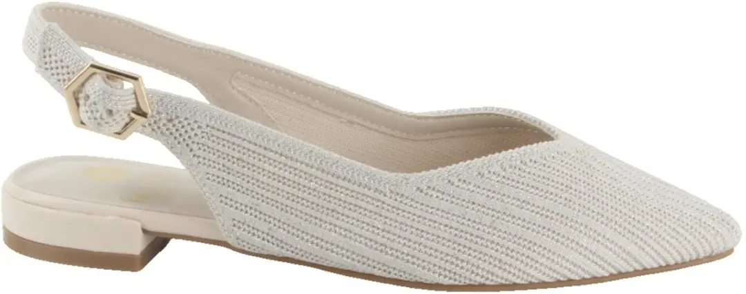 La Strada Slingback Beige Knitted