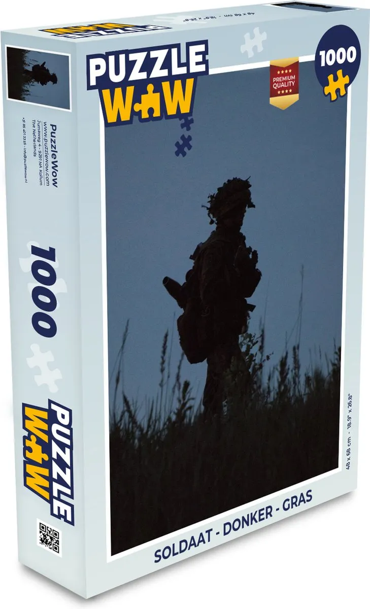 PuzzleWow Soldaat Legpuzzel 1000 Stuks - Multicolor