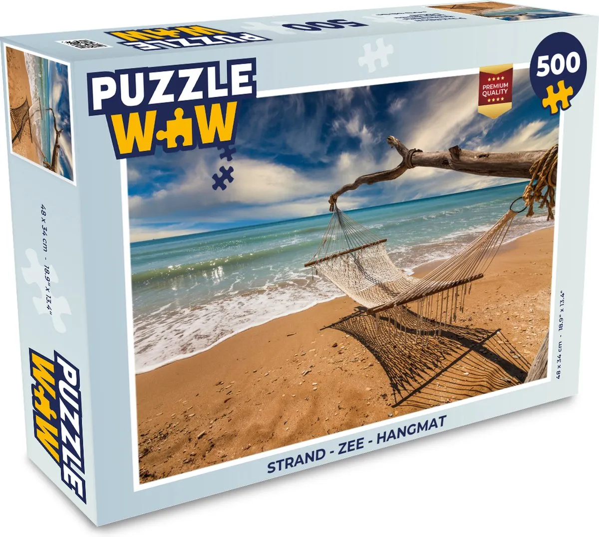 PuzzleWow Strand Zee Hangmat Legpuzzel 500 Stuks