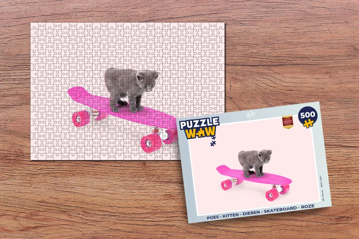 PuzzleWow Kitten Legpuzzel 500 Stuks - Multicolor