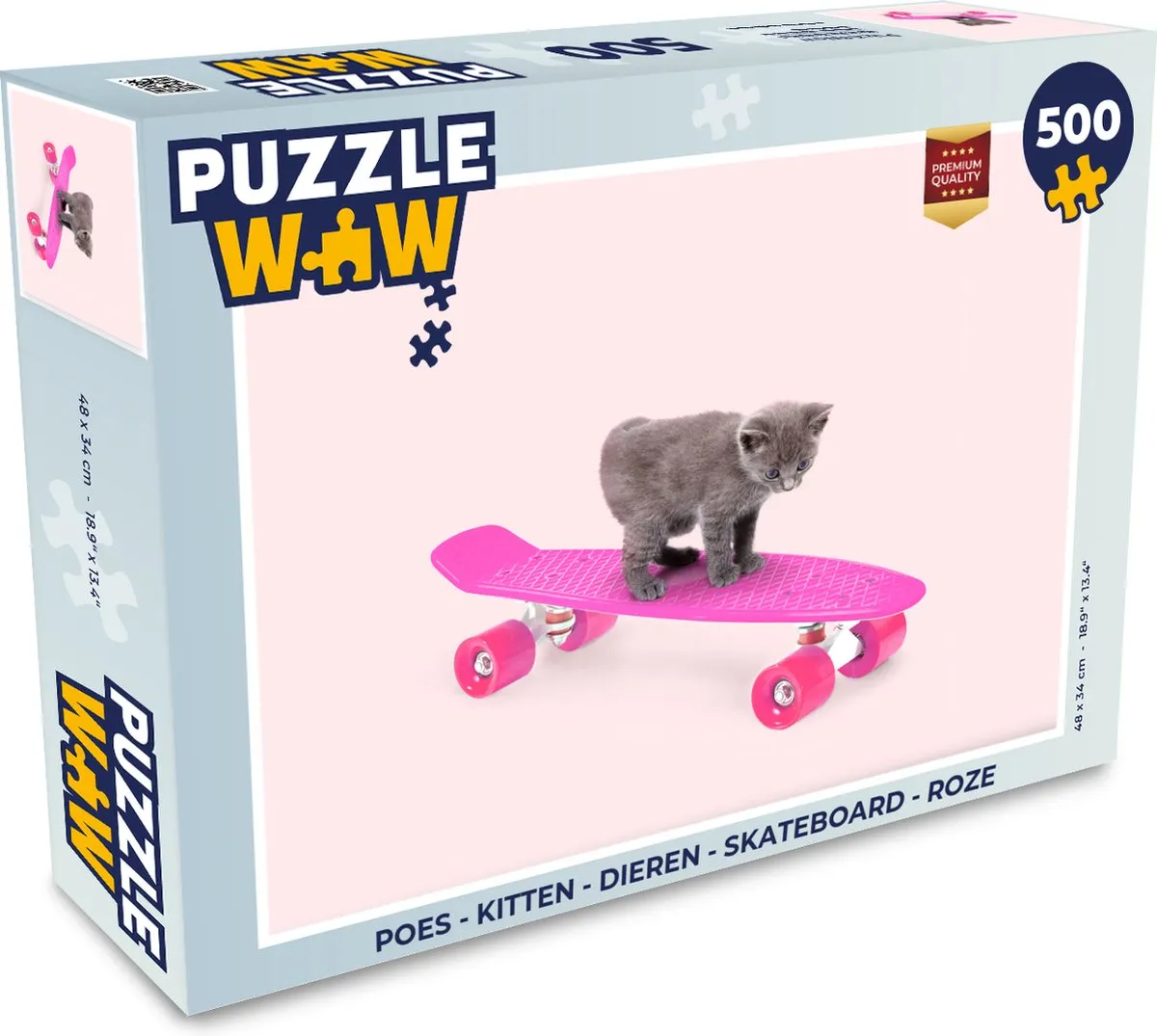 PuzzleWow Kitten Legpuzzel 500 Stuks - Multicolor
