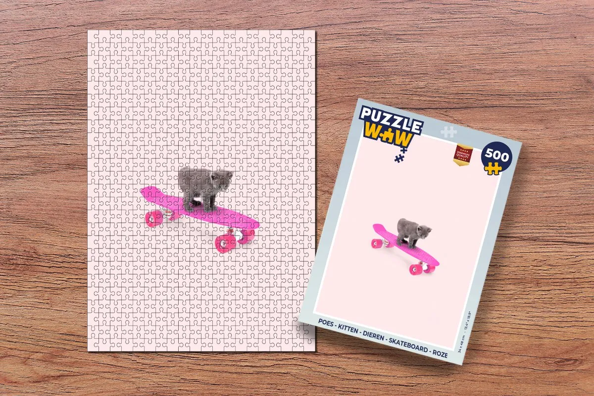 PuzzleWow Kitten Legpuzzel 500 Stuks - Multicolor