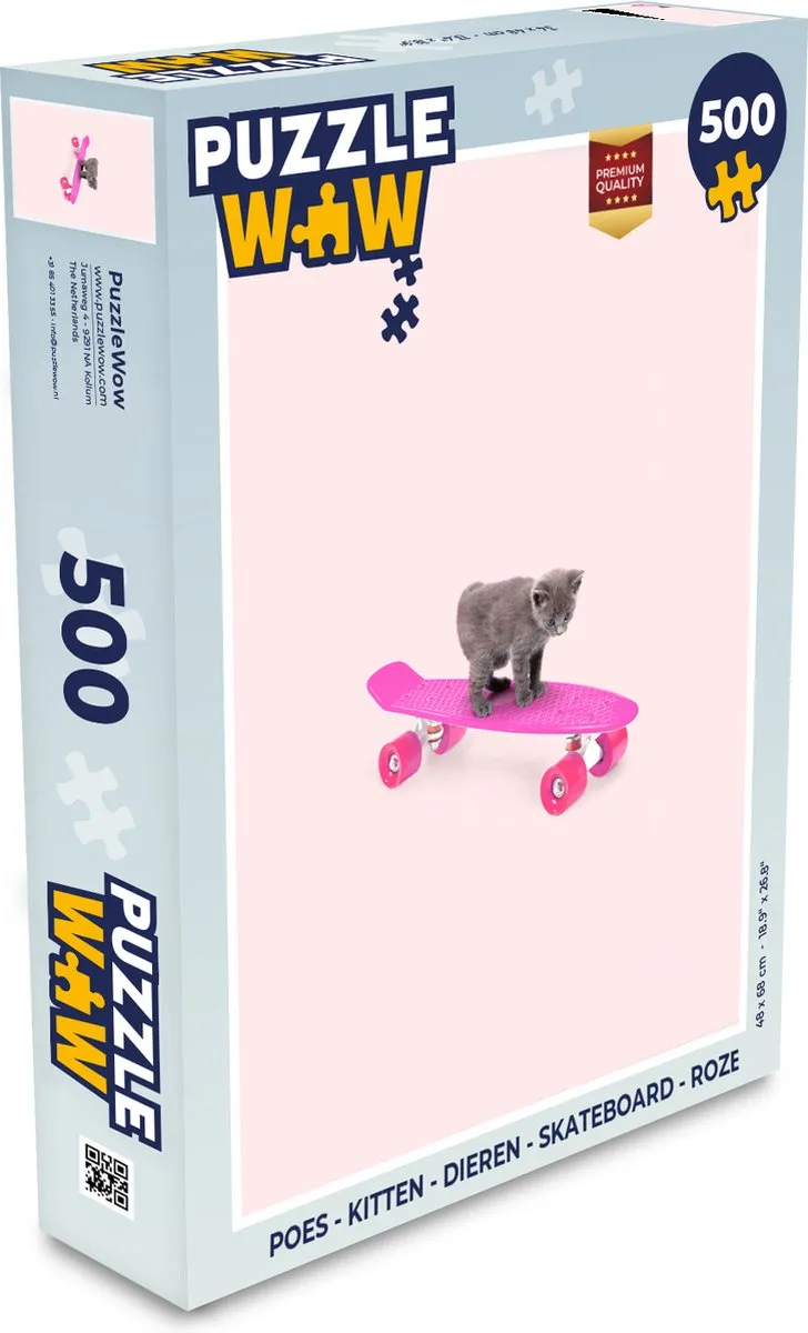 PuzzleWow Kitten Legpuzzel 500 Stuks - Multicolor