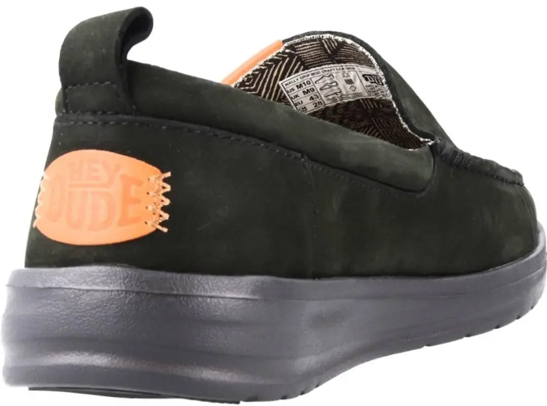 HEYDUDE Wally Grip Moc Craft Leather Heren Mocassins Black