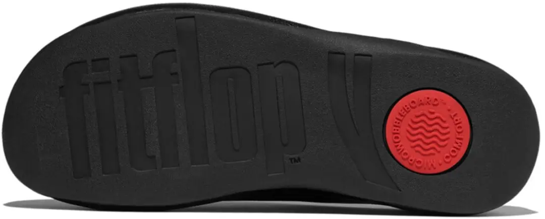 FitFlop Shuv Tumbled-Leather Clogs - Maat 36 - Zwart - afbeelding 3 van 6