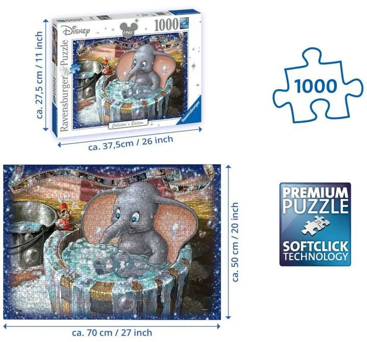 Ravensburger Disney Dumbo Legpuzzel 1000 Stuks - Multicolor