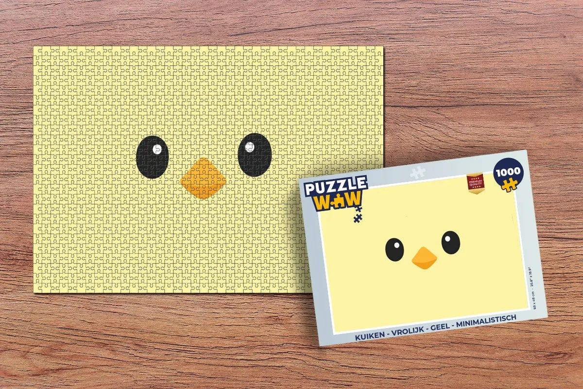 PuzzleWow Kuiken Legpuzzel 1000 Stuks - Geel