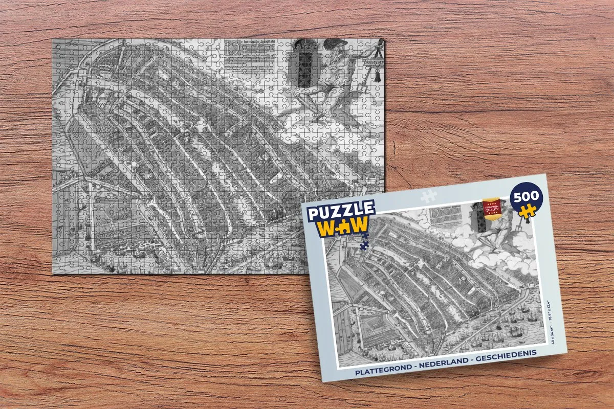 PuzzleWow Nederland Geschiedenis Legpuzzel 500 Stuks - Multicolor