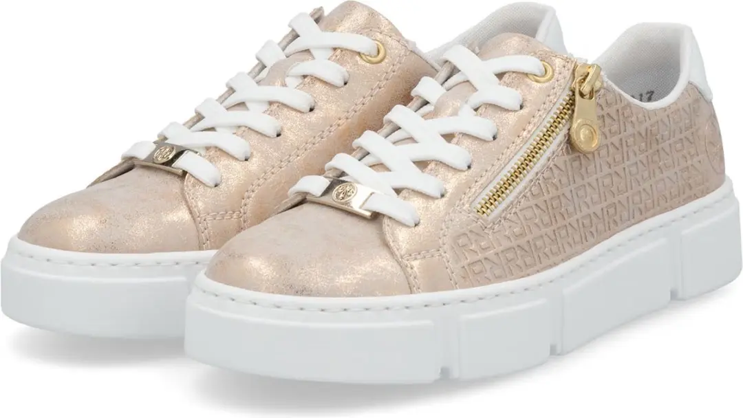 Rieker damesschoenen lage instappers N5917-90 gold