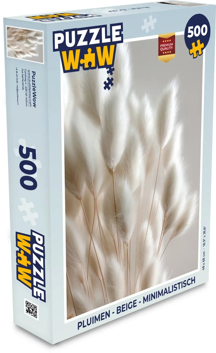 PuzzleWow Pluimen Legpuzzel 500 Stuks