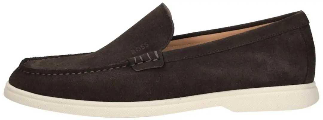 BOSS Sienne Loafer Slip-On Schoenen - Donkerbruin/Wit - afbeelding 2 van 6