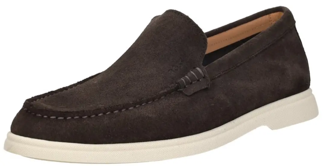 BOSS Sienne Loafer Slip-On Schoenen - Donkerbruin/Wit - afbeelding 3 van 6