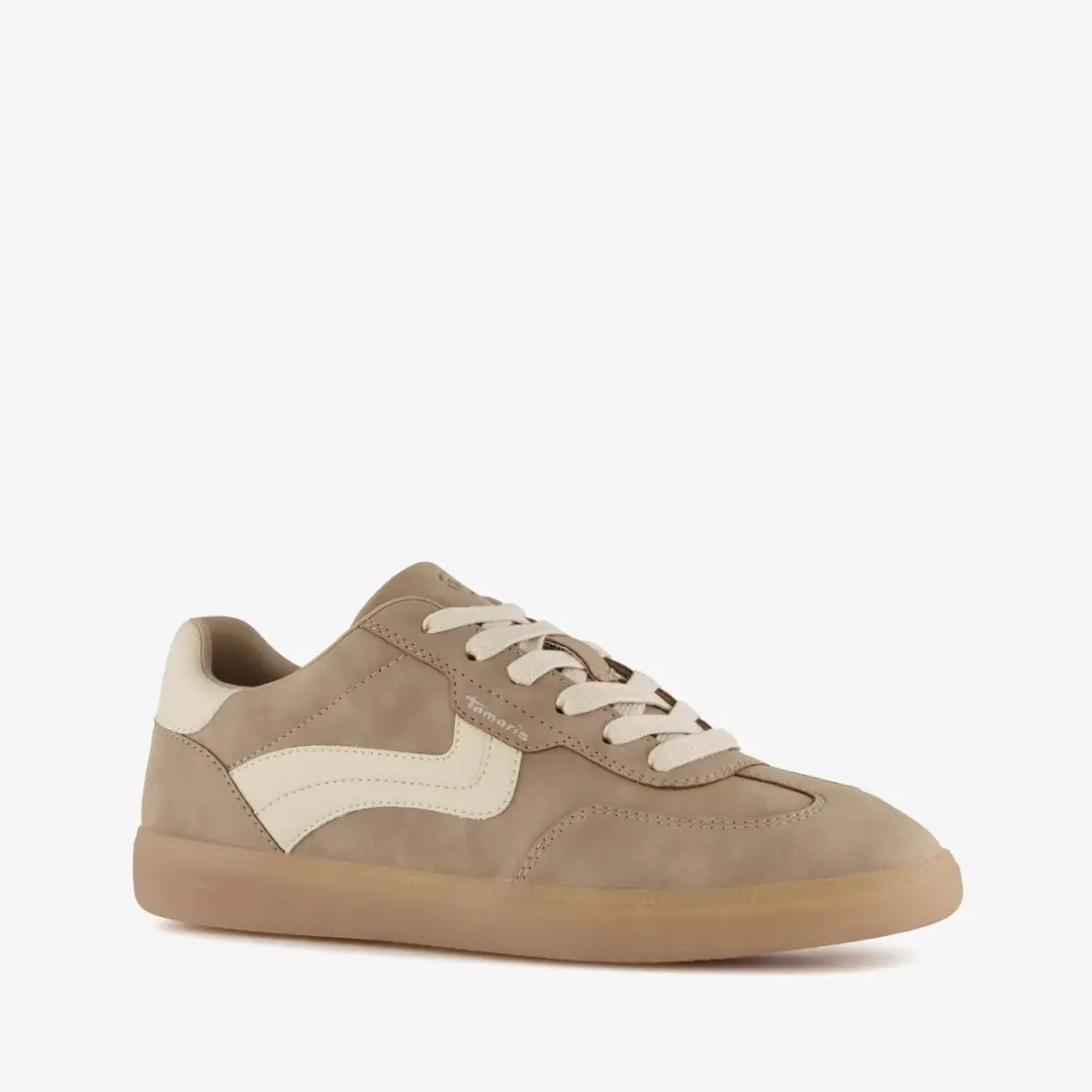Tamaris dames sneakers taupe beige