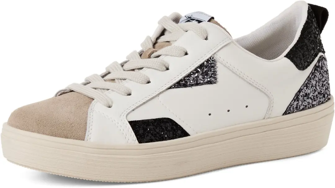 Tamaris dames sneaker 1-23706-46 936 lage damesschoen leer pewter comb