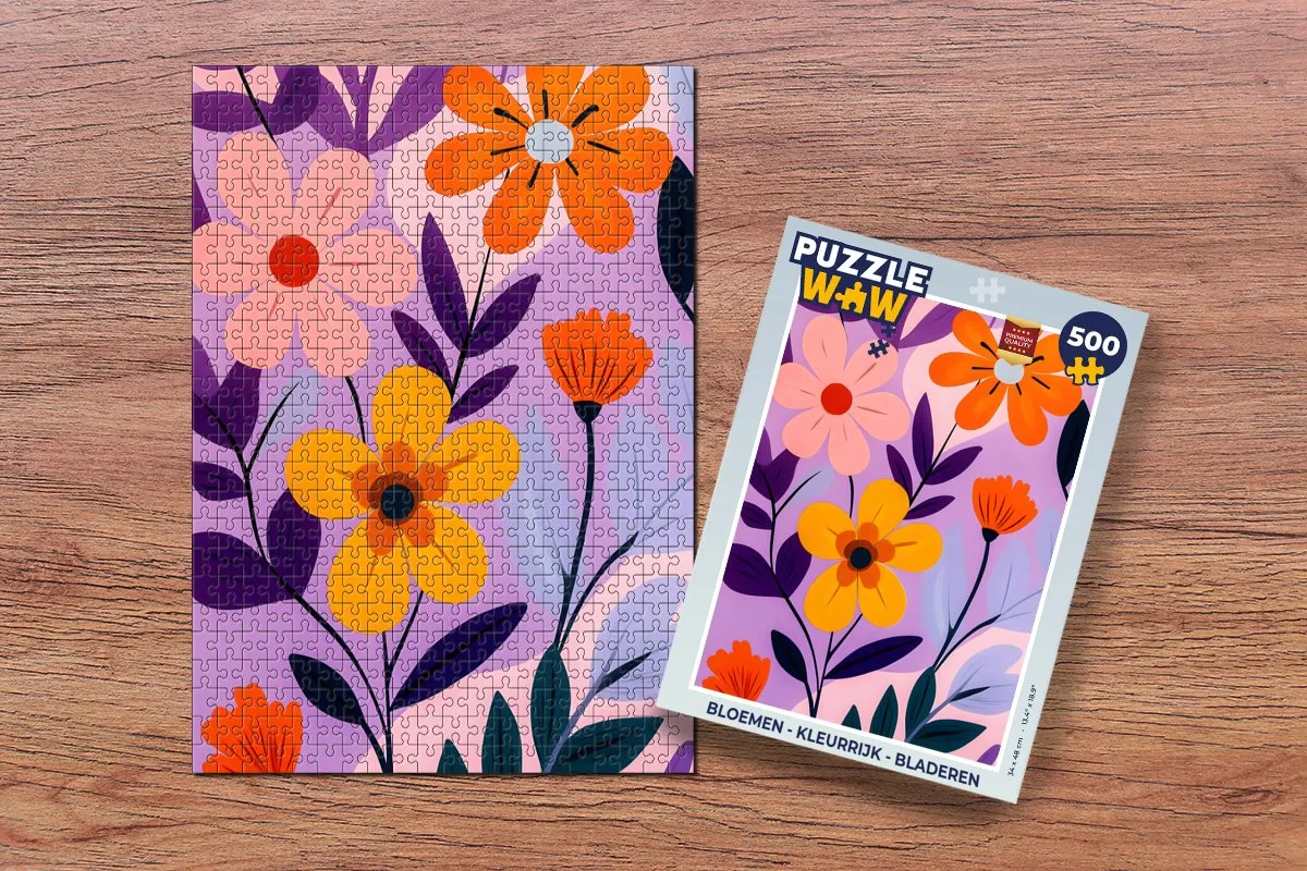 PuzzleWow Bloemen Bladeren Legpuzzel 500 Stuks - MPN 8721374600338
